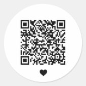 Kundenspezifischer QR-Code Runder Aufkleber (Vorderseite)