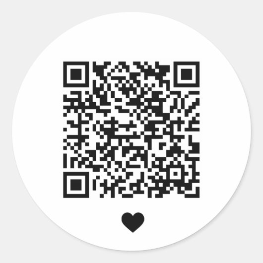 Kundenspezifischer QR-Code Runder Aufkleber (Vorderseite)