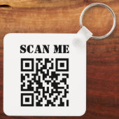 Kundenspezifischer QR-Code Schlüsselanhänger (Rückseite)