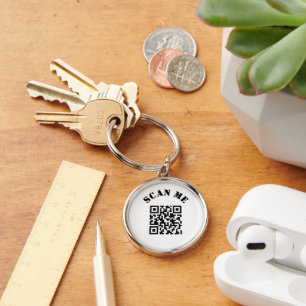 Kundenspezifischer QR-Code Schlüsselanhänger