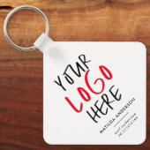 Kundenspezifischer QR-Code und Logo-Branding Schlüsselanhänger (Vorderseite)