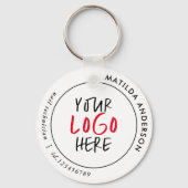 Kundenspezifischer QR-Code und Logo-Branding Schlüsselanhänger (Vorderseite)