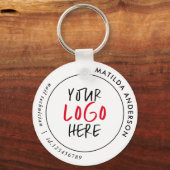 Kundenspezifischer QR-Code und Logo-Branding Schlüsselanhänger (Vorderseite)