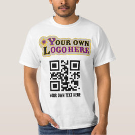 Kundenspezifischer QR-Code und Logo T-Shirt