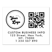 Kundenspezifischer QR-Code und Rücksendeadresse vo Gummistempel (Prägung)