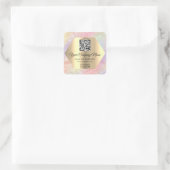 Kundenspezifischer QR-Code Werbe-Gold-Holograph Quadratischer Aufkleber (Tasche)