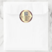 Kundenspezifischer QR-Code Werbe-Rose Gold Runder Aufkleber (Tasche)
