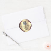 Kundenspezifischer QR-Code Werbe-Rose Gold Runder Aufkleber (Umschlag)