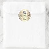 Kundenspezifischer QR-Code Werbeshop Blumenspitze Runder Aufkleber (Tasche)
