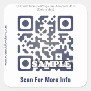 Kundenspezifischer QR Codeaufkleber (QR Quadratischer Aufkleber