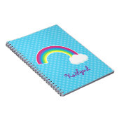 Kundenspezifischer Regenbogen und Wolke Notizblock (Rechte Seite)