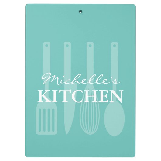 Kundenspezifischer Rezepthalter mit Kochgerätdruck Klemmbrett (Rückseite)