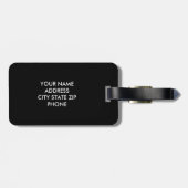 Kundenspezifischer rosa gepäckanhänger (Rückseite horizontal)