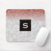 Kundenspezifischer Rosen-Goldrosa-Glitzer Ombre Mousepad (Mit Mouse)