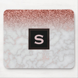 Kundenspezifischer Rosen-Goldrosa-Glitzer Ombre Mousepad