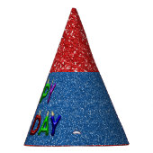 Kundenspezifischer roter u. blauer partyhütchen (Rechts)