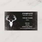 Kundenspezifischer Rotwild-Jagd-Schädel Visitenkarte (Rückseite)