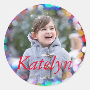 Kundenspezifischer runder Foto Aufkleber