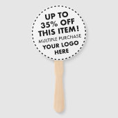 Kundenspezifischer Rundfanganschub 35% Rabatt auf Fächer (Vorderseite)