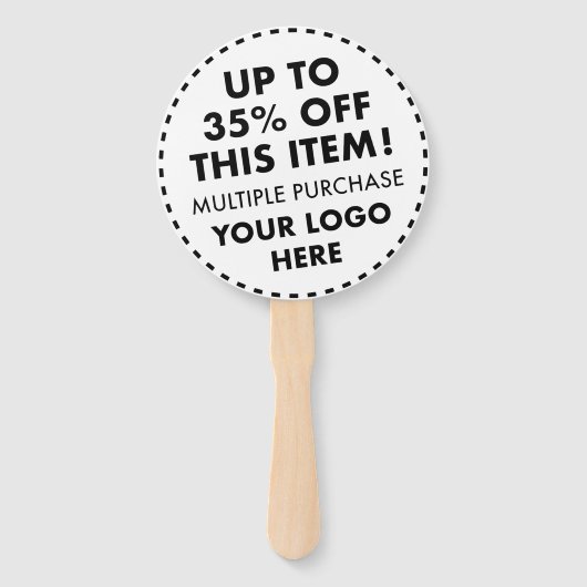 Kundenspezifischer Rundfanganschub 35% Rabatt auf Fächer (Vorderseite)