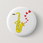 Kundenspezifischer Saxophone-Serenading Liebe Button (Vorderseite)