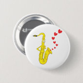Kundenspezifischer Saxophone-Serenading Liebe Button (Vorne & Hinten)