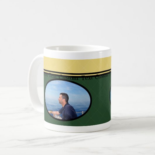Kundenspezifischer Schlepper-Boots-Kapitän Mug Kaffeetasse (Vorderseite Links)
