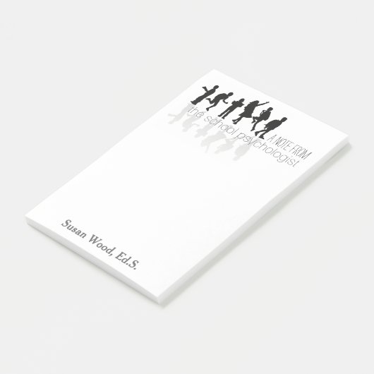 Kundenspezifischer Schulpsychologe große Post-it Klebezettel (angewinkelt)