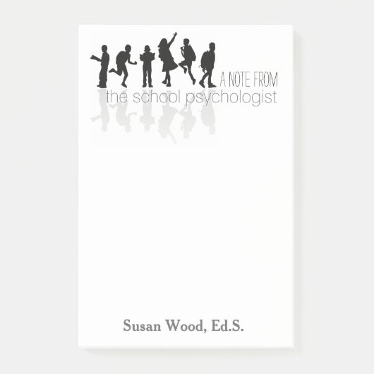 Kundenspezifischer Schulpsychologe große Post-it Klebezettel (Vorderseite)