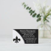 KUNDENSPEZIFISCHER schwarzer Ton KRW Lilien-zwei Visitenkarte (Stehend Vorderseite)