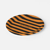 Kundenspezifischer schwarzer u. orange pappteller (Schrägansicht)