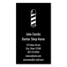 Kundenspezifischer Schwarzweiss-Friseursalon Pole