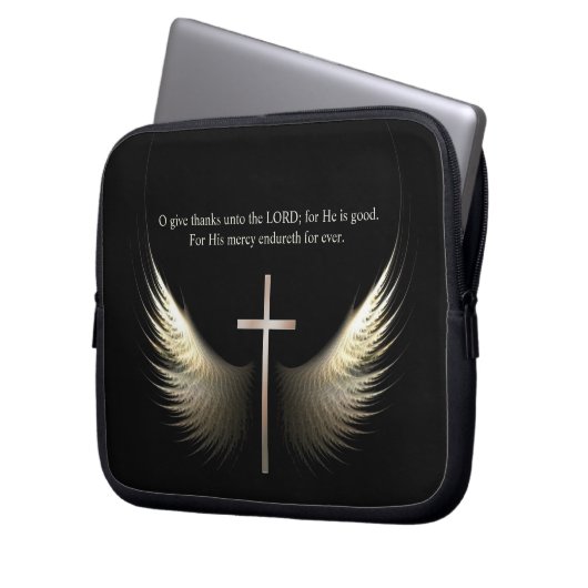Kundenspezifischer Scripture-christliches Kreuz Laptopschutzhülle (Vorderseite Links)