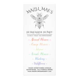 Kundenspezifischer selbst gemachter Honig Werbekarte