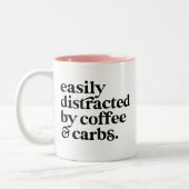 Kundenspezifischer Spaß Moderner Kaffee Lover Carb Zweifarbige Tasse (Links)