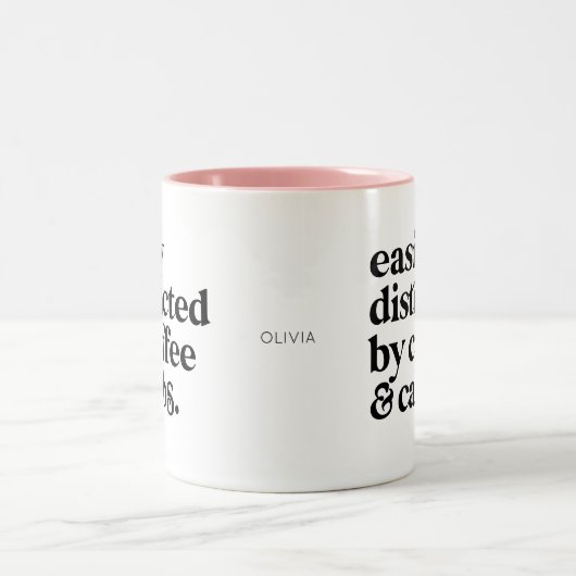 Kundenspezifischer Spaß Moderner Kaffee Lover Carb Zweifarbige Tasse (Mittel)