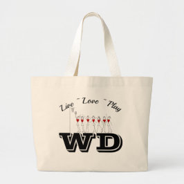 Kundenspezifischer Spieler bringt ThemaNetball in Jumbo Stoffbeutel