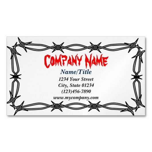 Kundenspezifischer Stacheldraht-magnetische Magnetische Visitenkarte (Vorderseite)