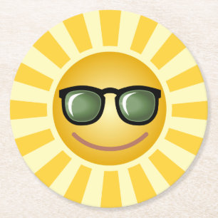 Kundenspezifischer Sun Runder Pappuntersetzer