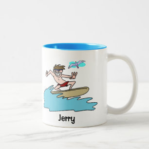 Kundenspezifischer Surfers-Kaffee - Tee-Tasse Zweifarbige Tasse