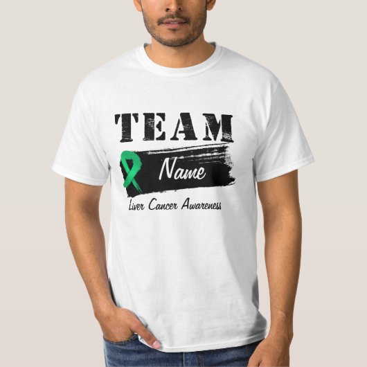 Kundenspezifischer Team-Name - Leber-Krebs T-Shirt (Vorderseite)