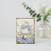 Kundenspezifischer Tee-Kaffeeshoppe-elegante Visitenkarte (Stehend Vorderseite)