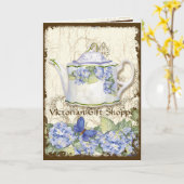 Kundenspezifischer Teeshoppe-elegante Karte (Gelbe Blume)