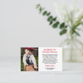 Kundenspezifischer Telefonnummerkarte (Stehend Vorderseite)