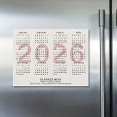 Kundenspezifischer Terminkalender 2026 Magnetkarte