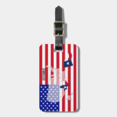 Kundenspezifischer Texas-Staat USA kennzeichnen Gepäckanhänger (Vorderseite vertikal)