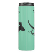 Kundenspezifischer Text Australien-Kängurus u. Thermosbecher (Rückseite)