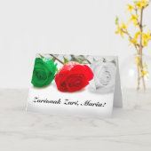 Kundenspezifischer Text, baskischer Geburtstag Karte (Gelbe Blume)