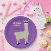 Kundenspezifischer Text des coolen Lamas u. Pappteller (Party)