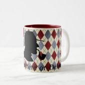 Kundenspezifischer Text-englische Zweifarbige Tasse (VorderseiteRechts)